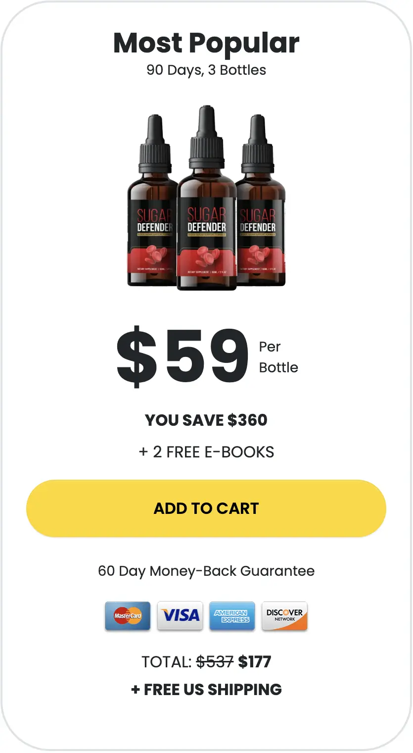 Sugar Defender Buy Three Bottles